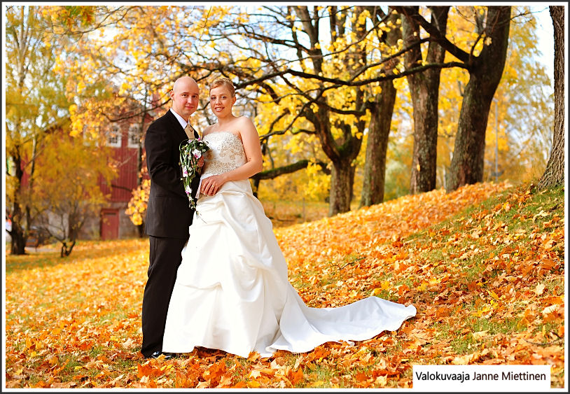 Syksyinen hääkuva