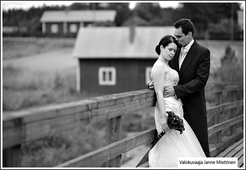 Mustavalkoinen hääkuva