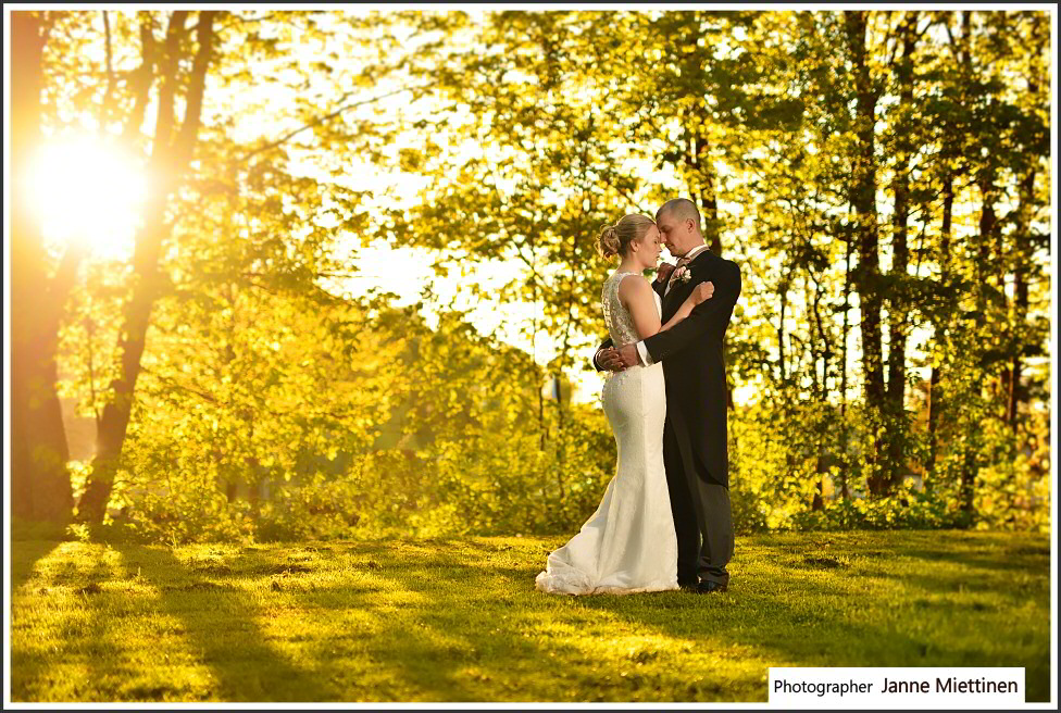 hääkuva auringonlasku